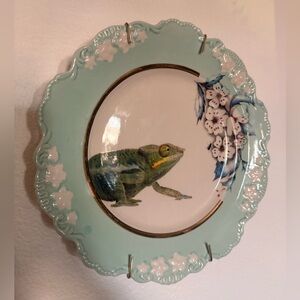 Anthro Lou Rota Chameleon Plate 🦎 Nature Table Collectible
